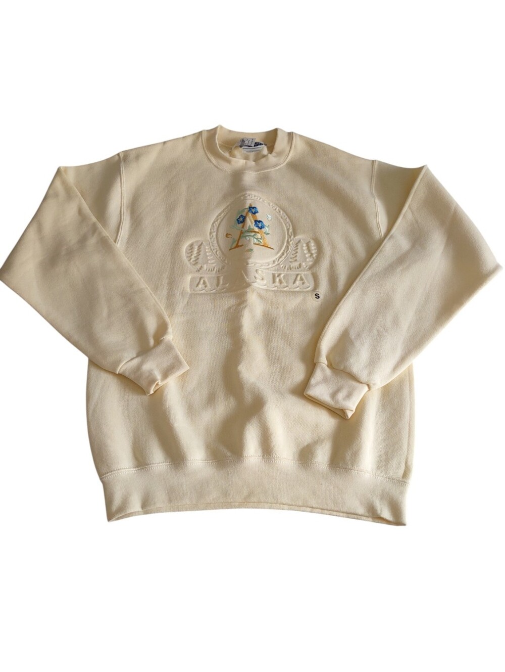 Lee Heavyweight Small Alaska Yellow Floral Sweatshirt